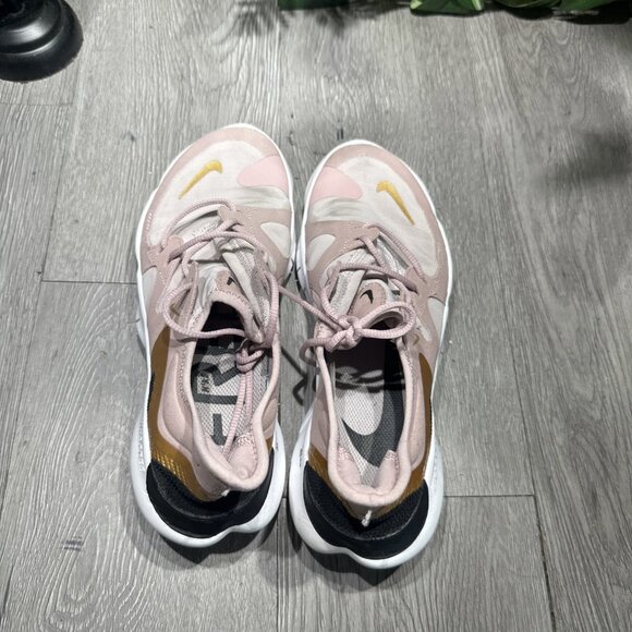 Nike Free RN 5.0 Women's Size 8 Running Shoes Pink Gold Black AQ1316-501 - Picture 6 of 10